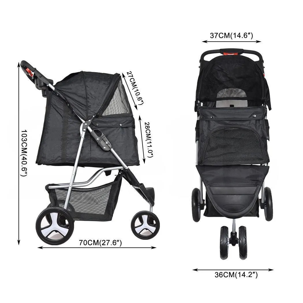 Large Dog Stroller - 3 Wheels