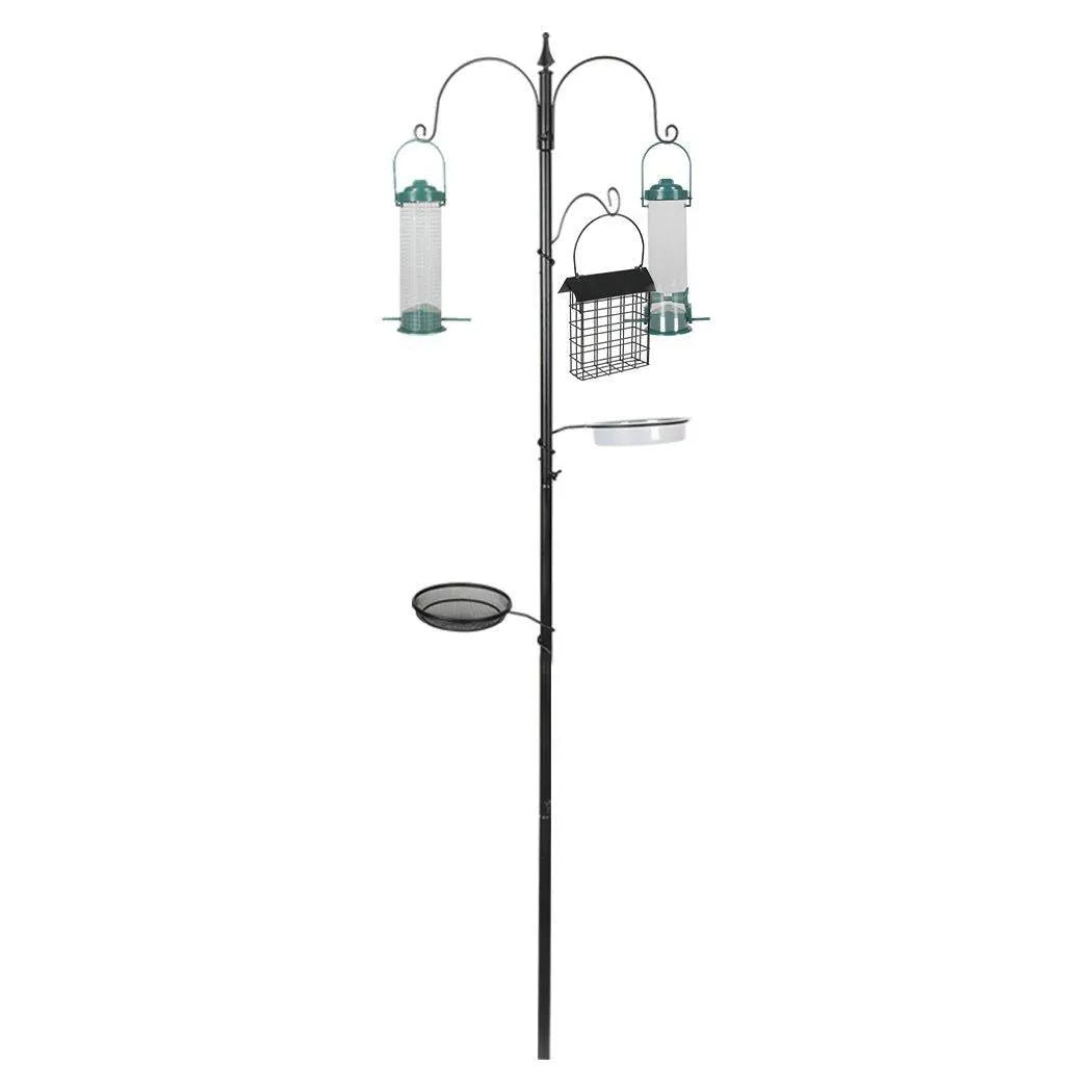 Metal Bird Feeder With Hanging Wild Seed Container