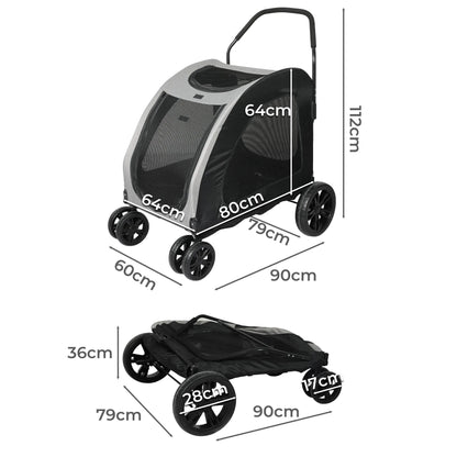 Pet Stroller 4 Wheel