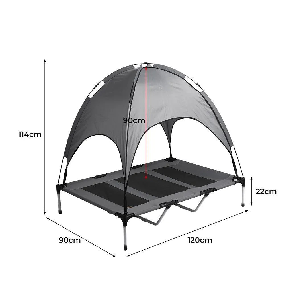 Dog Outdoor Trampoline With Raised Canopy