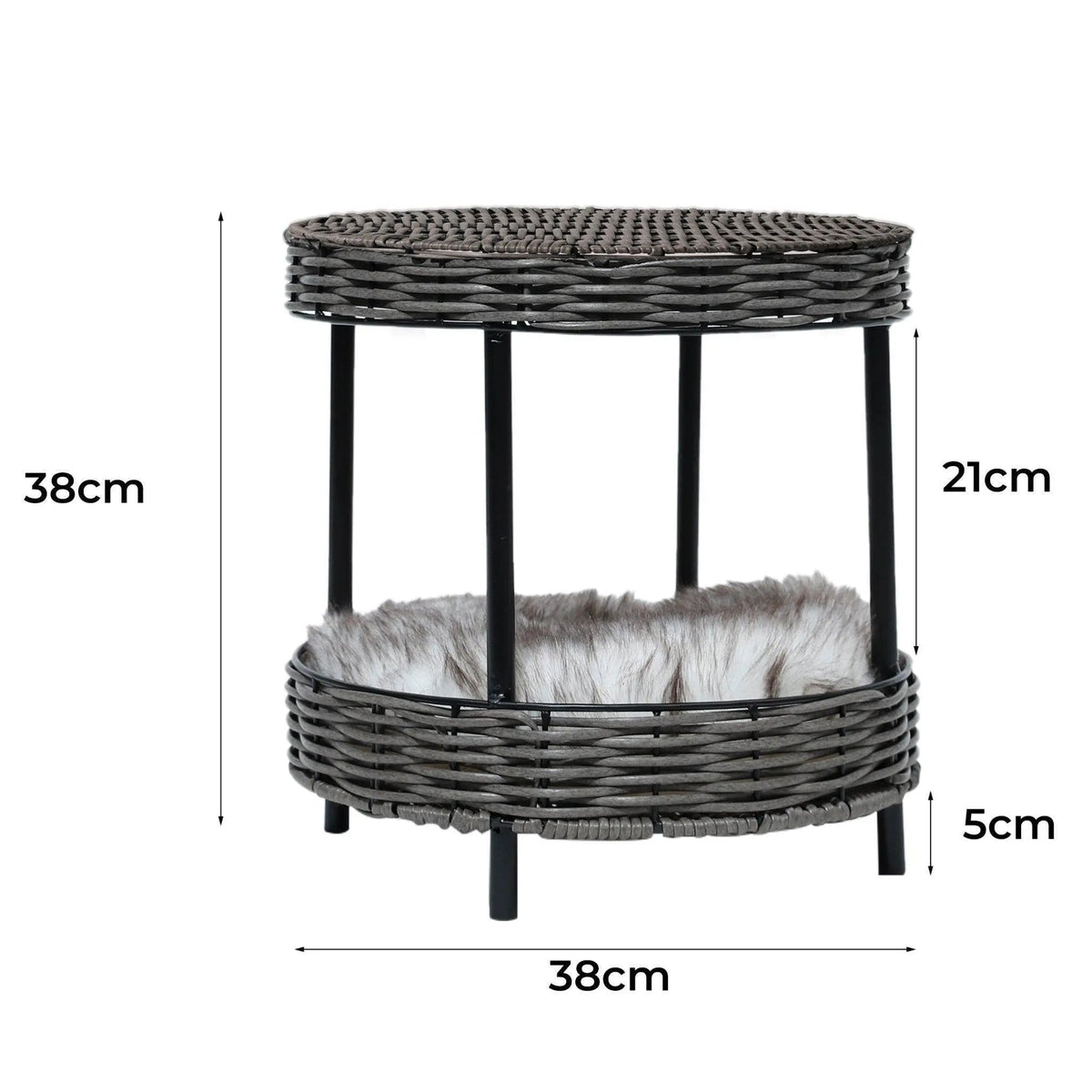Wicker Rattan Cat & Dog Woven Pet Bed
