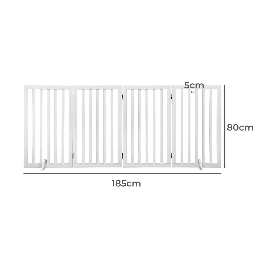 Wooden Pet Gate - White