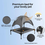 Dog Outdoor Trampoline With Raised Canopy