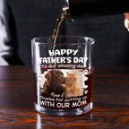 Putting Up With Funny Dad Ver Pet Photo - Personalized Whiskey Glass