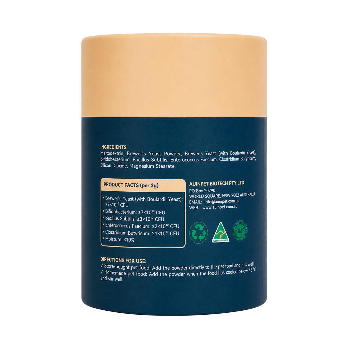 Auinpet Probiotic Powder for Pets