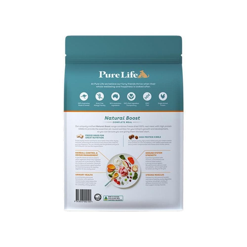 PURE LIFE Natural Boost Chicken Kitten Dry Cat Food 6kg