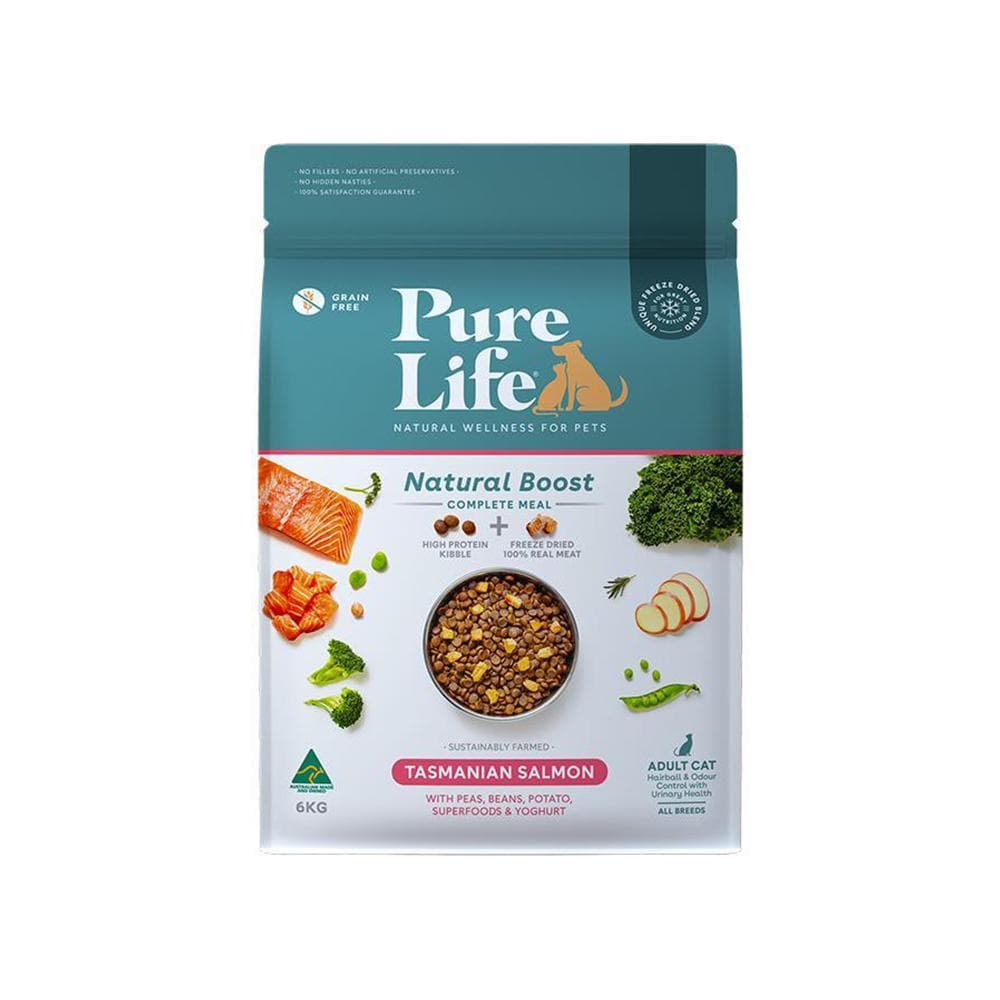 PURE LIFE Natural Boost Salmon Adult Dry Cat Food 6kg