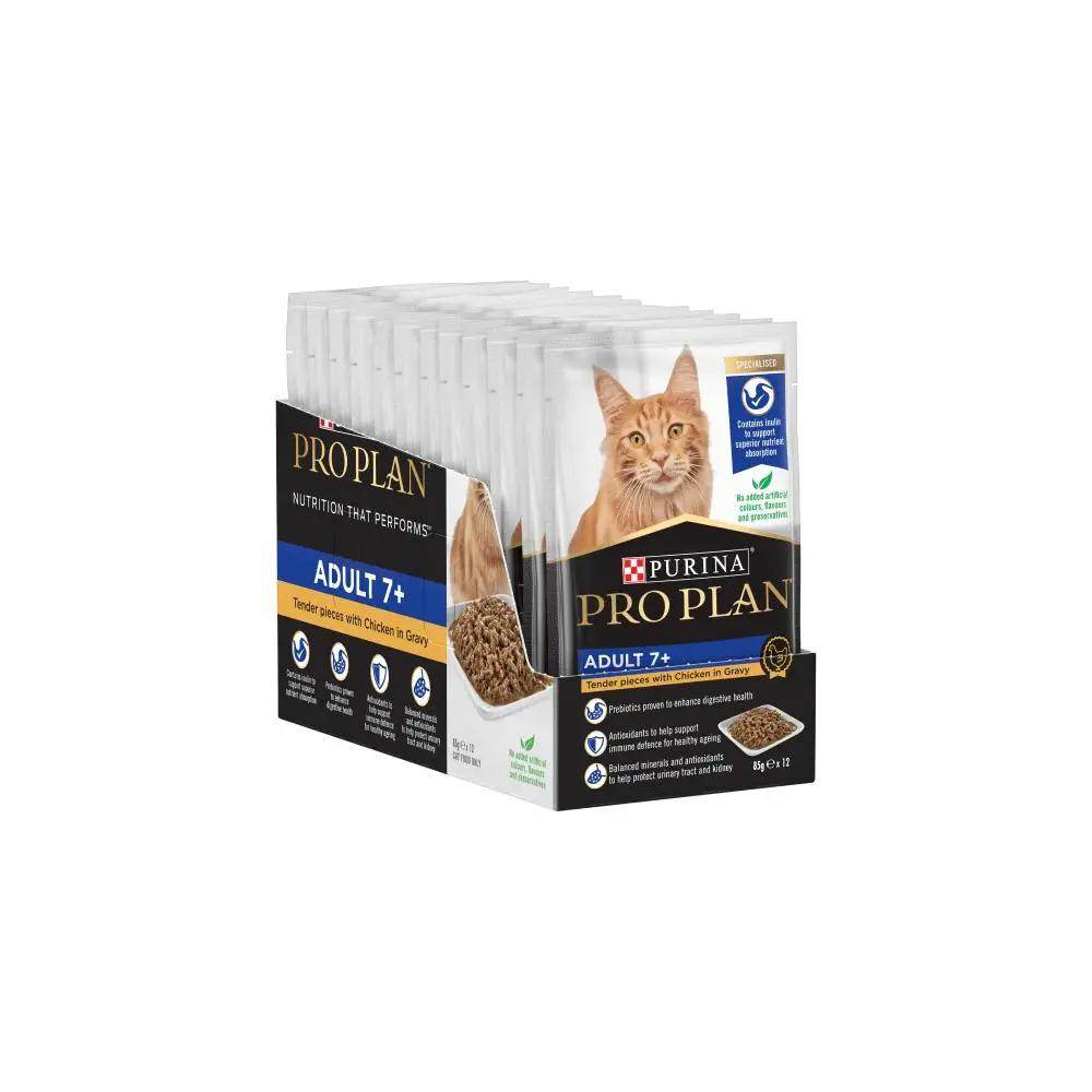 Purina Pro Plan Senior 7+ Chicken in Gravy Wet Cat Food Single Pouch