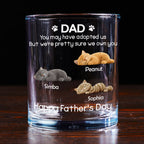 I Own You For Sure Cat Ver - Personalized Whiskey Glass