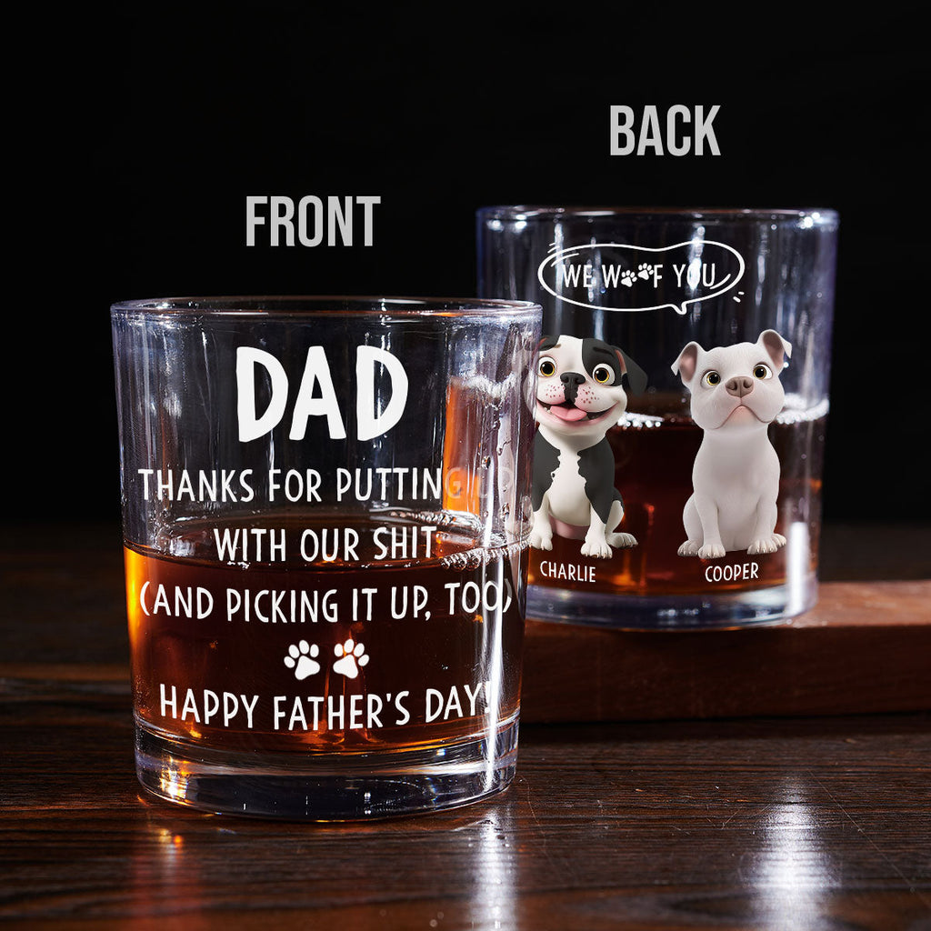 We Woof You With Love - Personalized Whiskey Glass
