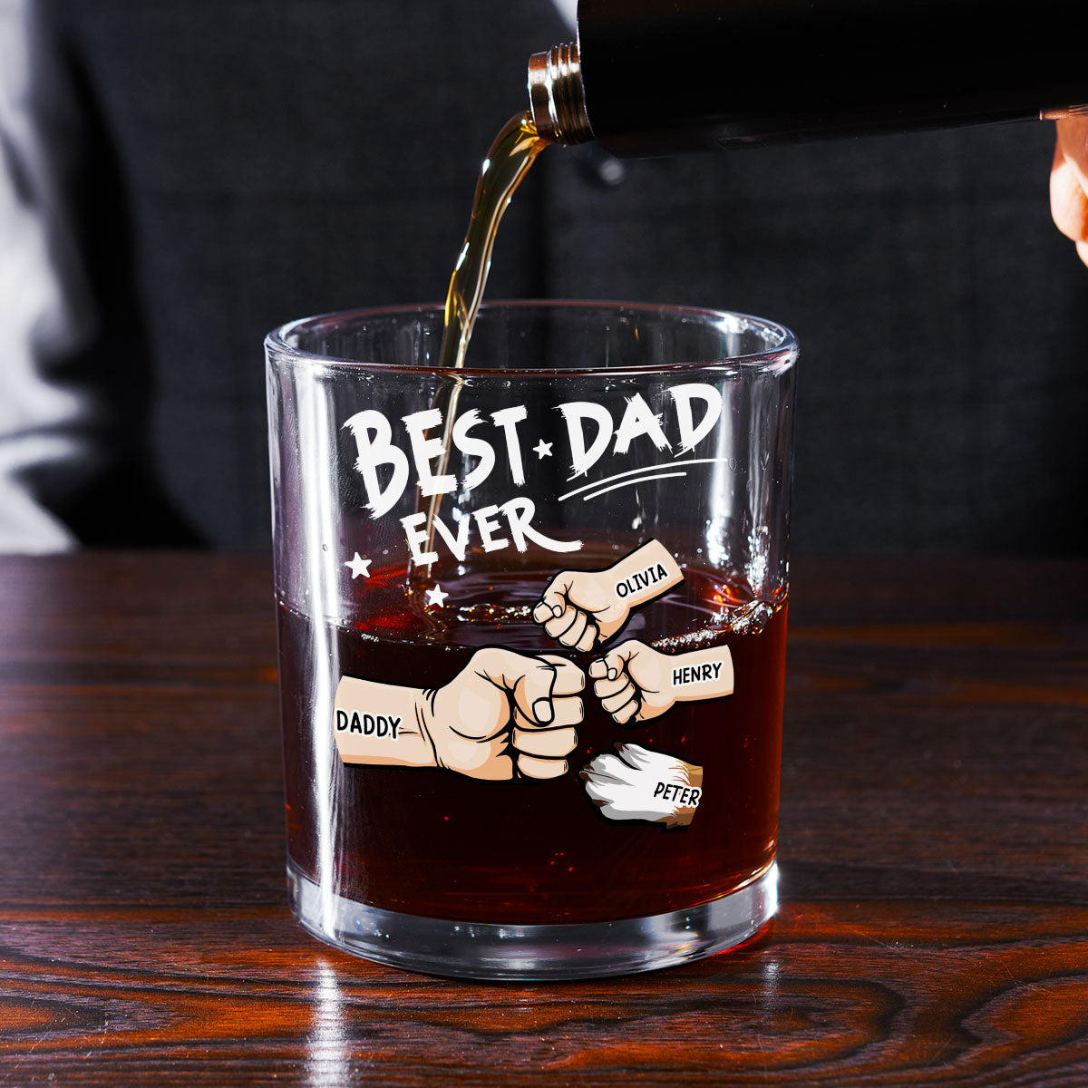 Best Dad - Personalized Whiskey Glass