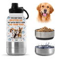 We Own You - Personalized 3D Inflated Effect 30oz Water Bottle With Pet Bowl