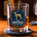 Dog Dad Est - Personalized Engraved Whiskey Glass