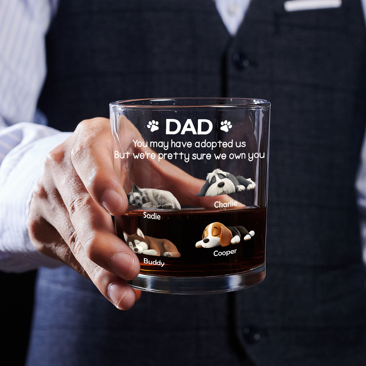 I Own You For Sure Version 2 - Personalized Whiskey Glass