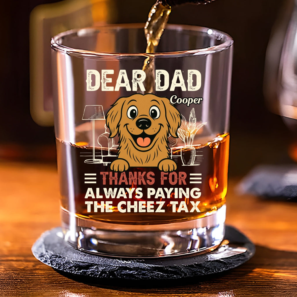 Dog Approved Snack Taxes - Personalized Whiskey Glass