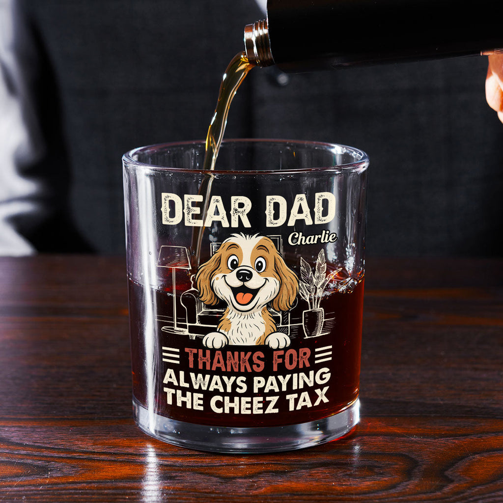 Dog Approved Snack Taxes - Personalized Whiskey Glass