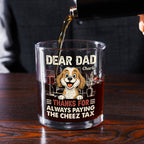 Dog Approved Snack Taxes - Personalized Whiskey Glass