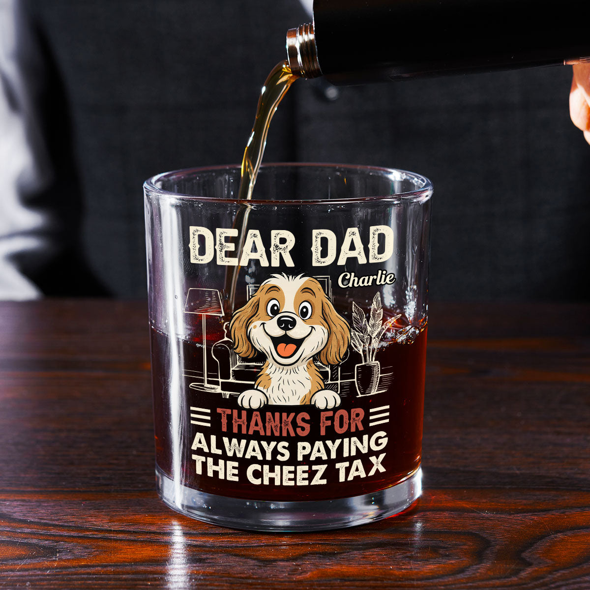 Dog Approved Snack Taxes - Personalized Whiskey Glass