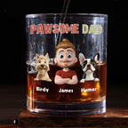 Pawsome Dad - Personalized Whiskey Glass