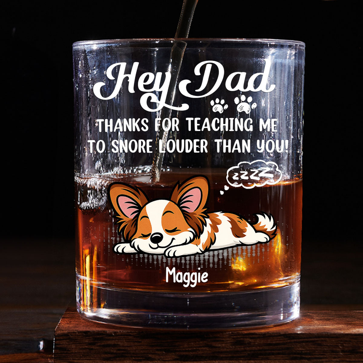 You Taught Me This - Personalized Whiskey Glass