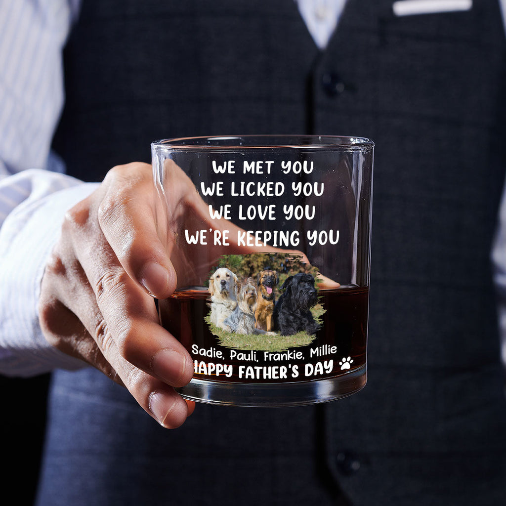 We Licked And Love You Photo - Personalized Whiskey Glass