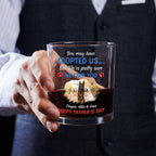 Funny Dog Sure Own You Ver Dad Photo - Personalized Whiskey Glass