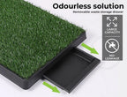Synthetic Dog Grass Mat with Splash-Proof Wall