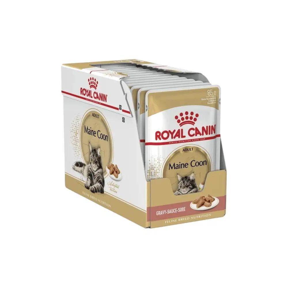 Royal Canin Feline Breed Nutrition Maine Coon Adult Wet Cat Food 85g Pack of 12