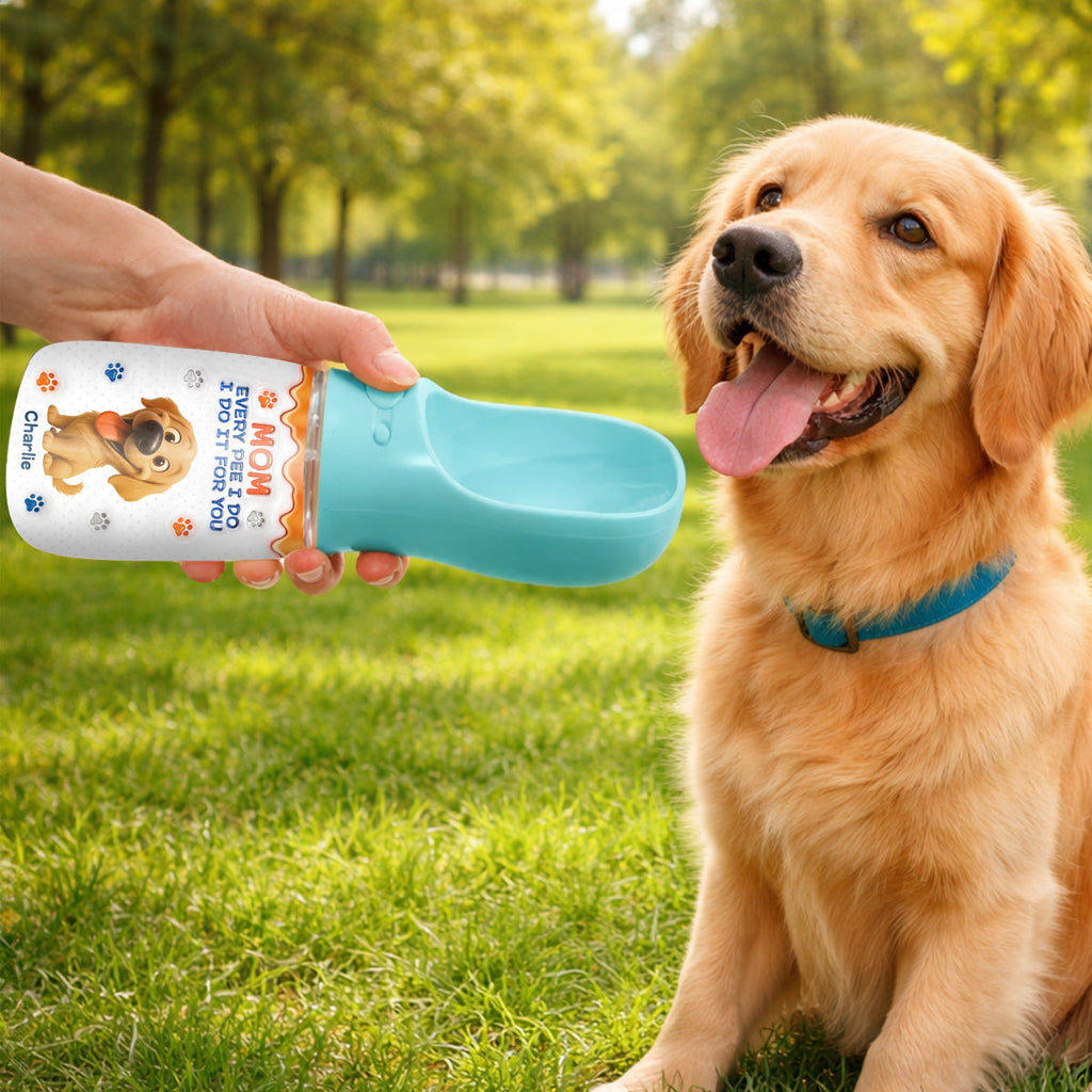 We Do It For You - Personalized Pet Water Bottle With Drinking Feeder