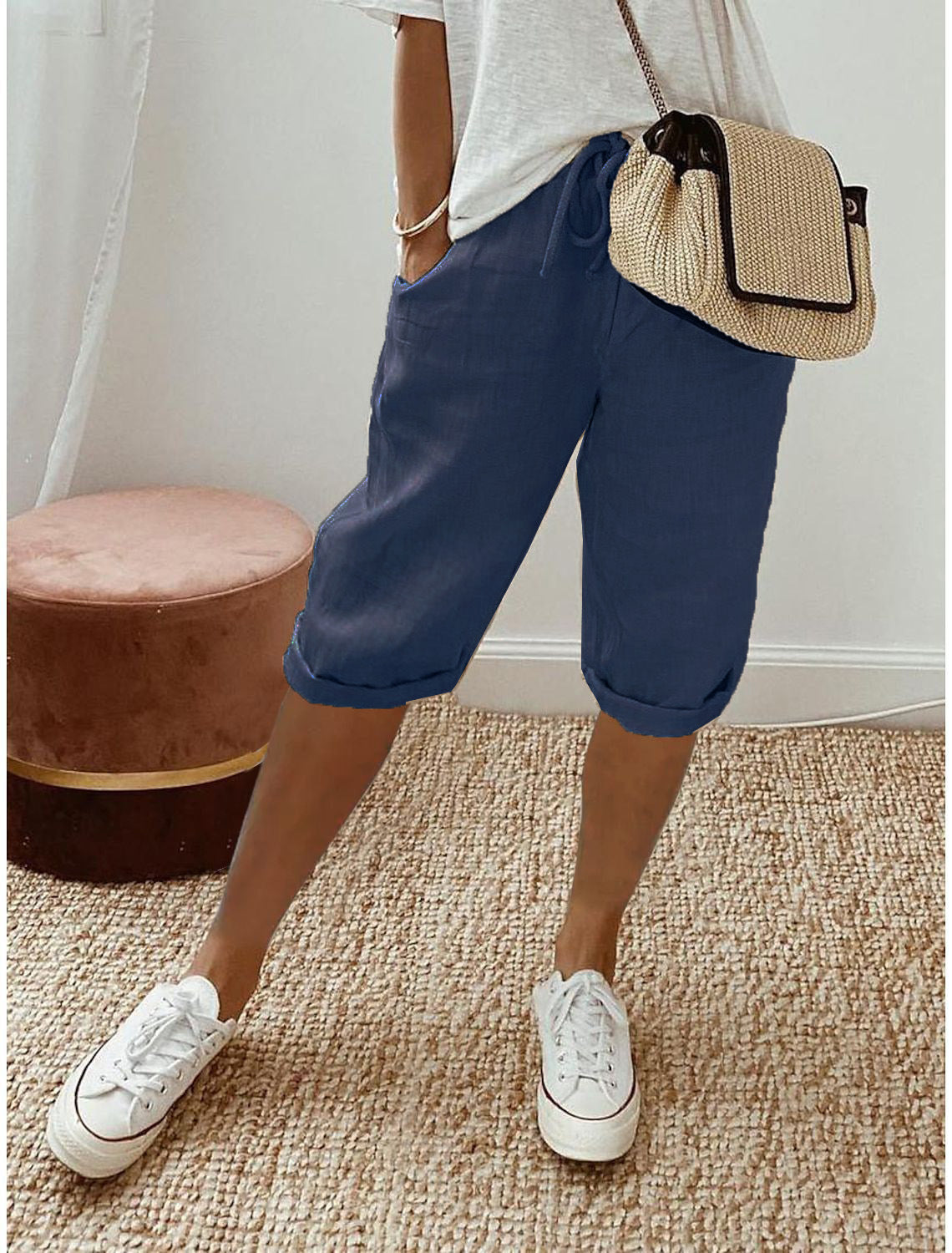 ⏳Time-Limited Special Price: ￡11.99!!⏰Women's Casual Cotton Linen Capris