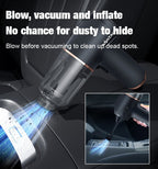 🏆Blow, Vacuum and Inflate all-in-one Cordless Vacuum Cleaner for Home and Car