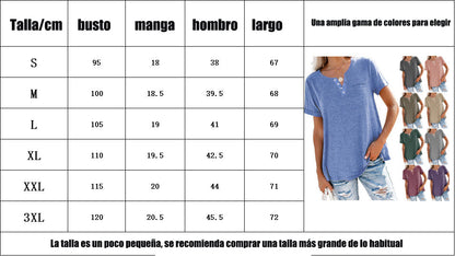 💓Quality cotton short-sleeved T-shirt with pocket