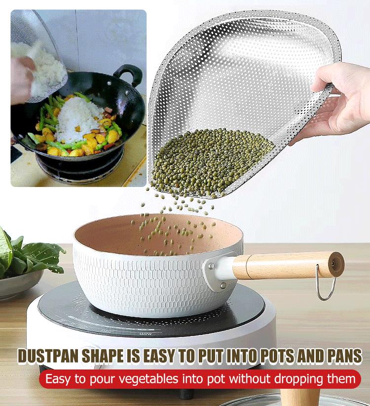 🔥Stainless Steel Dense Hole Drain Dustpan