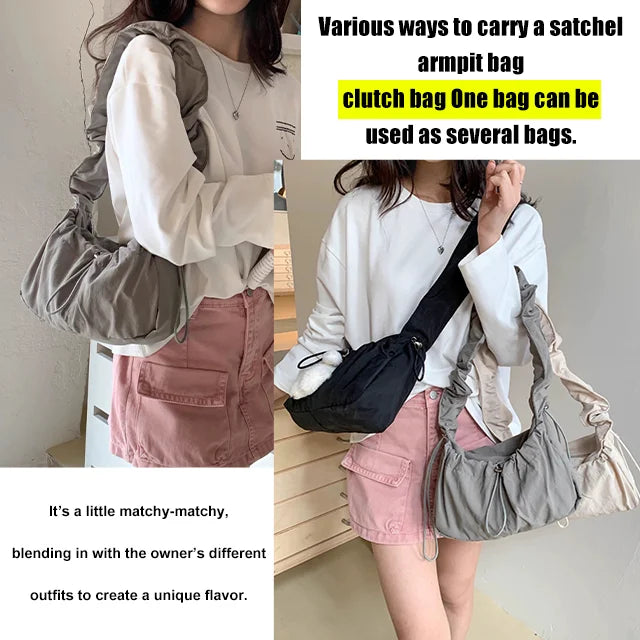 🌞 🌺 Dual-Back High-End Underarm Cloud Bag