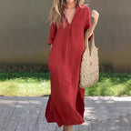 💐BUY 2 FREE SHIPPING🔥Elegant V-Neck Slit Dress