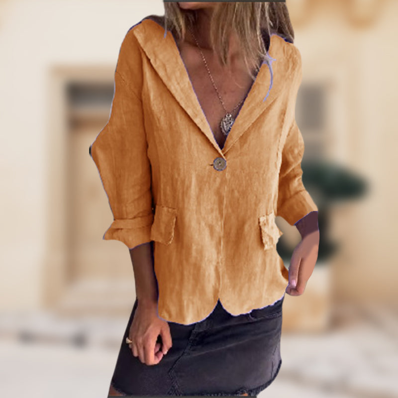 🔥BUY 2 GET 10% OFF💝Women's Summer Cotton Linen Lightweight Blazer