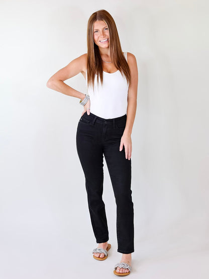 💐SUMMER HOT SALE💐Tummy Control Cuffed Slim Fit Jeans