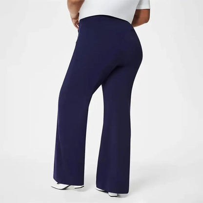 💖 50%OFF⚡Three lengths available 💖Women's Plus-Size High Stretch High-Waist Wide-Leg Pants