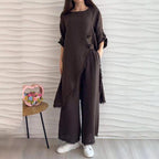 🌸BUY 2 FREE SHIPPING🌸Women's Casual 2-piece Suit with Round Neckline