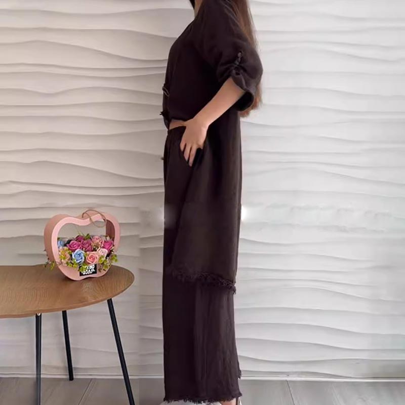 🌸BUY 2 FREE SHIPPING🌸Women's Casual 2-piece Suit with Round Neckline