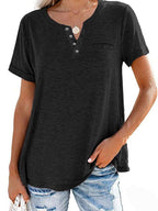 ✨BUY 2 FREE SHIPPING✨Fashion Solid Color Pocket Short Sleeve T-Shirt