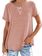 ✨BUY 2 FREE SHIPPING✨Fashion Solid Color Pocket Short Sleeve T-Shirt