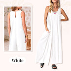 ✨BUY 2 FREE SHIPPING✈️Women's Casual V-Neck Sleeveless Wide-Leg Jumpsuit