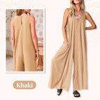✨BUY 2 FREE SHIPPING✈️Women's Casual V-Neck Sleeveless Wide-Leg Jumpsuit