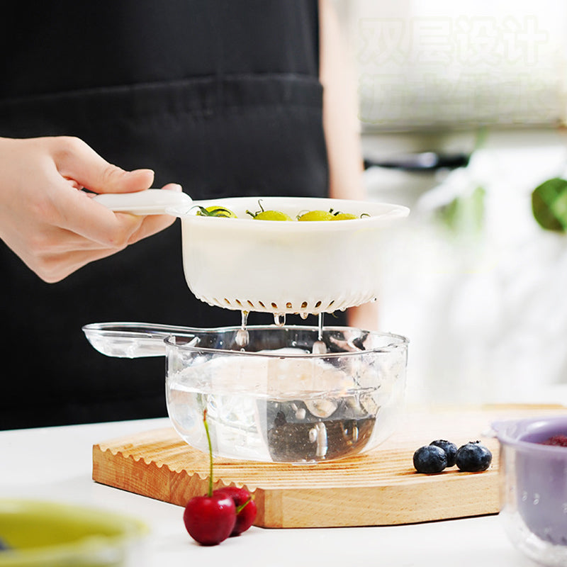 🔥Buy 2 Free Shipping✈️Multi-function Handheld Dual-Layer Draining Basket