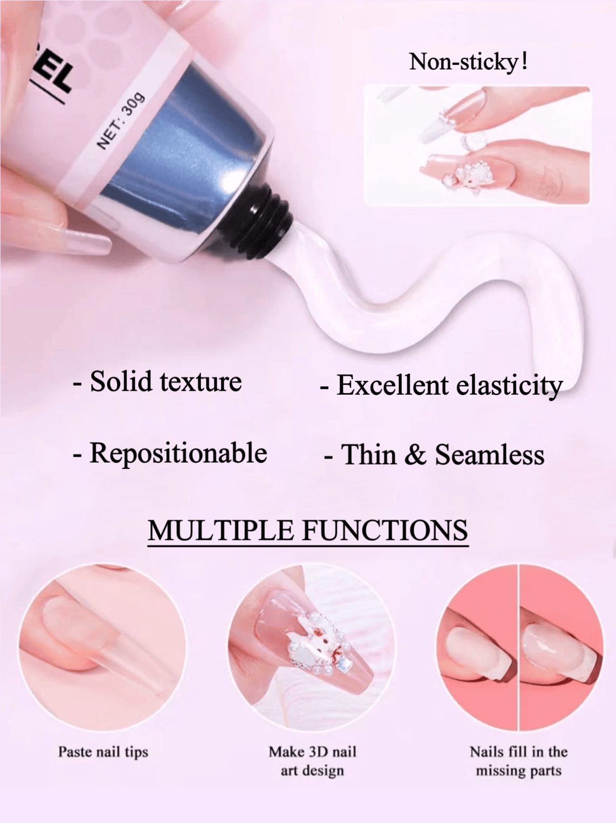🎉Hot selling🎉Magic Solid Nail Glue Kit 3-In-1 Nail Art Kits