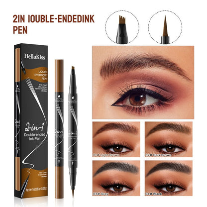 🔥Buy more free shipping✈️2-In-1 Waterproof Long-Lasting Eyebrow Pen