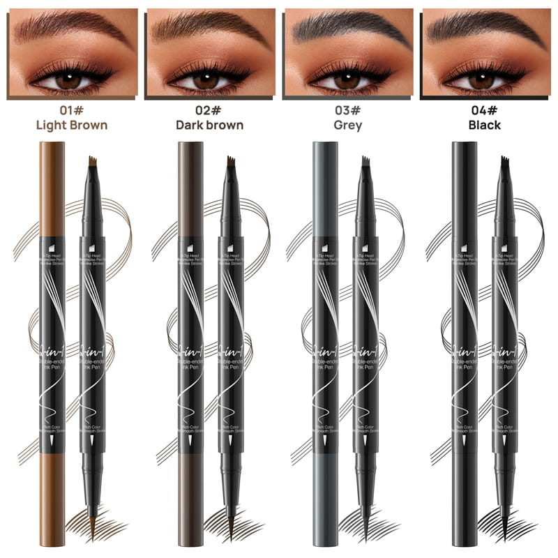 🔥Buy more free shipping✈️2-In-1 Waterproof Long-Lasting Eyebrow Pen