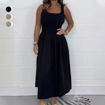 💕Limited Sale 70% OFF💕Women's Casual Solid Color Sleeveless Dress