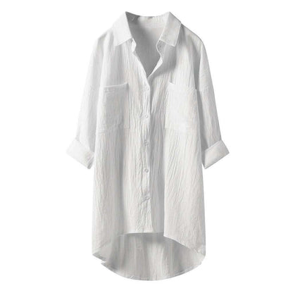 🎁Hot Sale 49% OFF💖Women's Shirt Made Of Single -Colored Cotton Linen